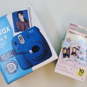 COPY - ONE Instax Mini 9 with a pack of film, bot…